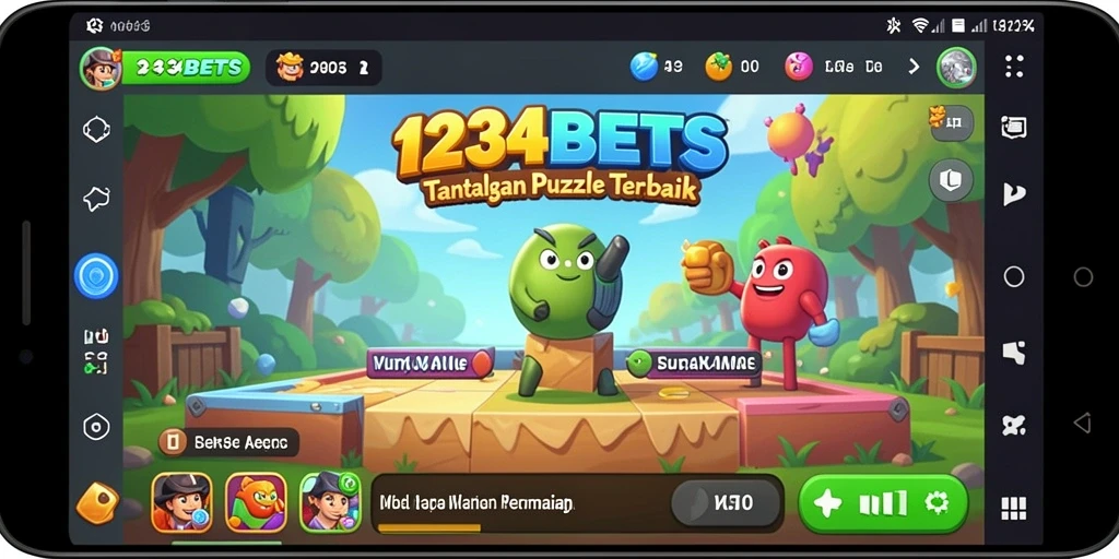 Screenshot gameplay 1234BETS yang penuh tantangan