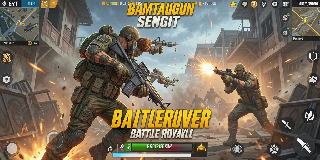 Gameplay seru 6RT dalam pertempuran Battle Royale yang memikat.