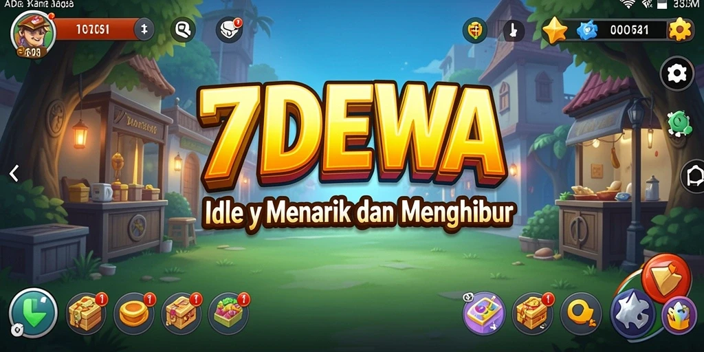 Tampilan gameplay menarik dari 7DEWA dengan mekanisme Idle.