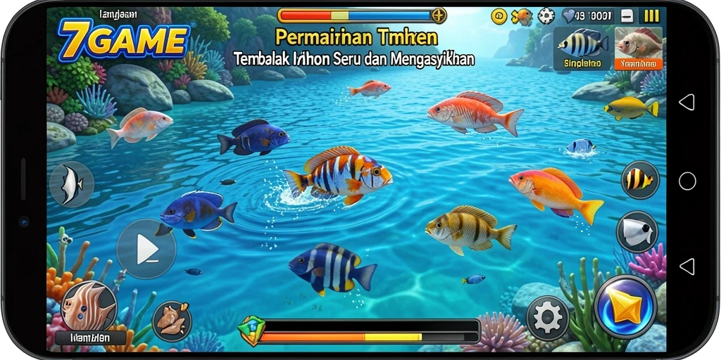 Tangkapan layar 7GAME menampilkan aksi menembak ikan yang seru dan memukau.