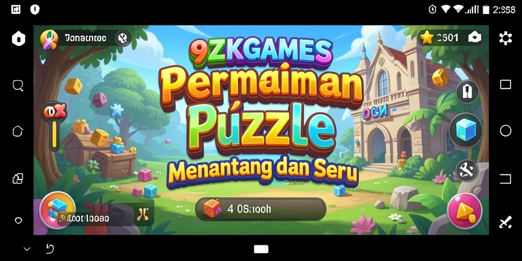 Screenshot gameplay menampilkan tantangan puzzle seru dalam 9ZKGAMES.