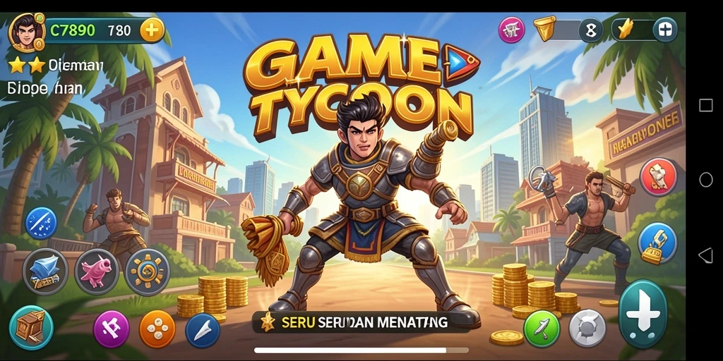 Tangkapan layar gameplay C7890 menunjukkan pengalaman manajemen bisnis yang mendebarkan.