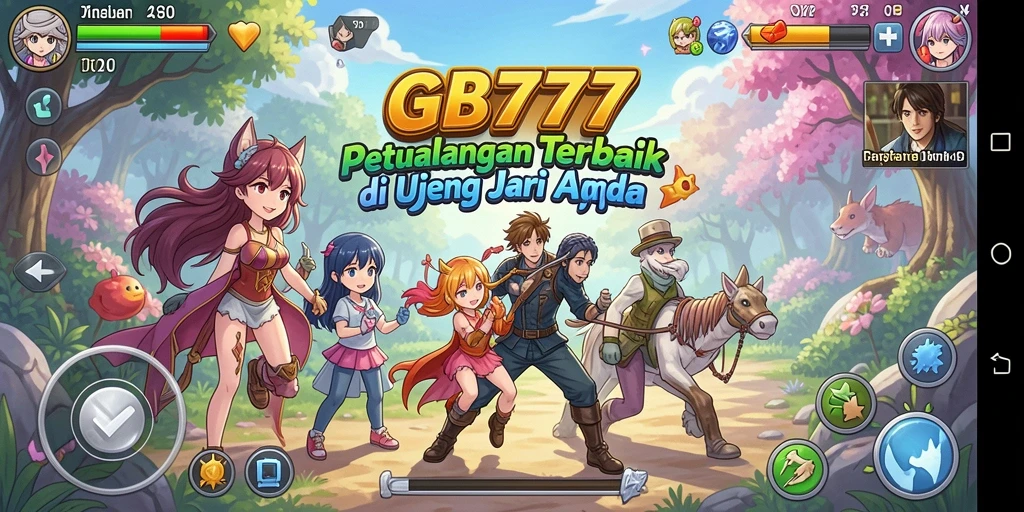 Screenshot utama GB777 memperlihatkan aksi seru dalam petualangan Anime.
