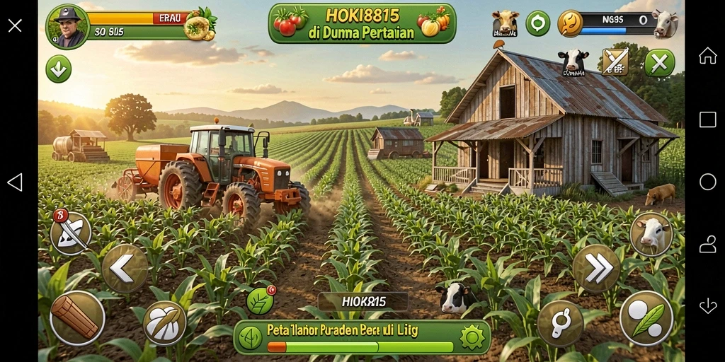 Tampilan seru gameplay HOKI8815 di dunia pertanian.
