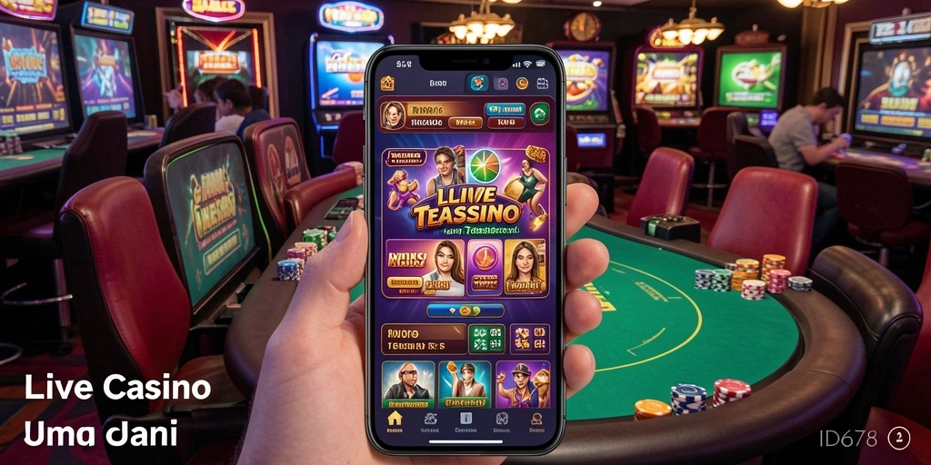 Tampilan gameplay Live Casino yang memukau dan interaktif.