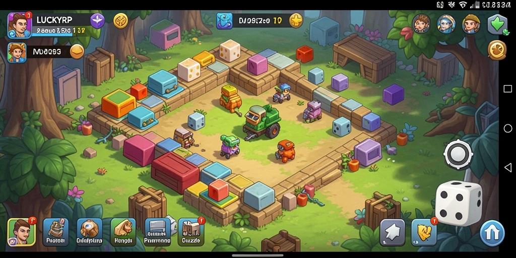 Screenshot gameplay LUCKYRP menampilkan tantangan puzzle yang seru.