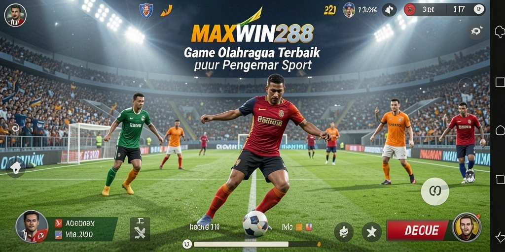 Tampilan screenshot MAXWIN288 menampilkan pertandingan olahraga yang seru.