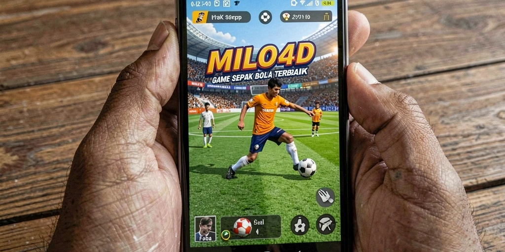 Tangkapan layar utama MILO4D menampilkan aksi di lapangan sepak bola.