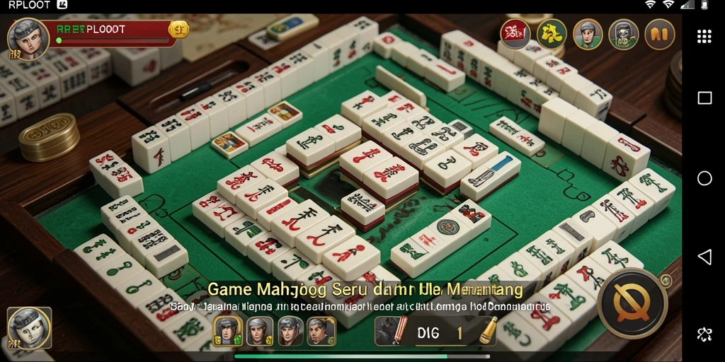 Screenshot gameplay <strong>RPLOOT</strong> yang menampilkan suasana seru permainan Mahjong.