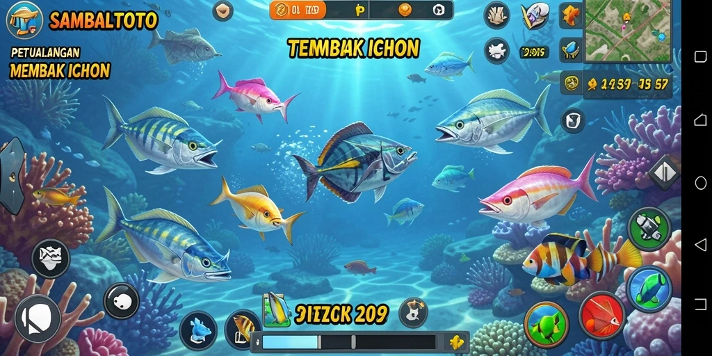 Tampilan screenshot SAMBALTOTO menampilkan aksi menembak ikan yang seru.