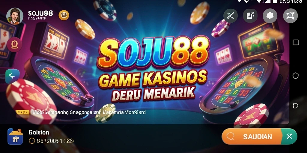 Screenshot utama SOJU88 menampilkan gameplay Kasino yang seru dan interaktif.