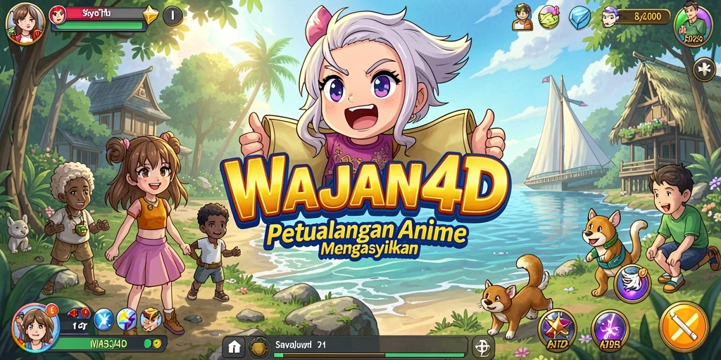 Tampilan gameplay seru dari WAJAN4D yang memikat para penggemar Anime.