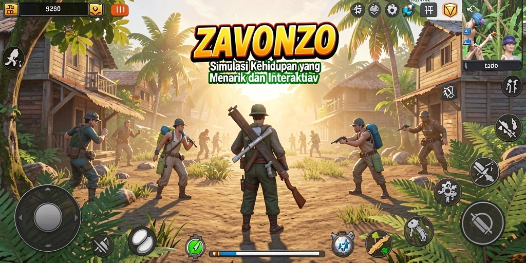 Screenshot ZAVONZO menampilkan gameplay dan interaksi karakter yang menarik.